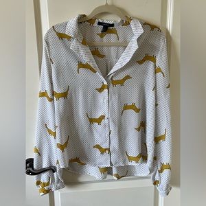 Forever 21 Weiner Dog Blouse